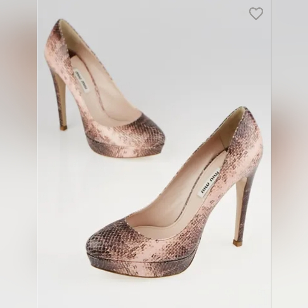 Miu Miu Rose Pink Python Platform - image 2